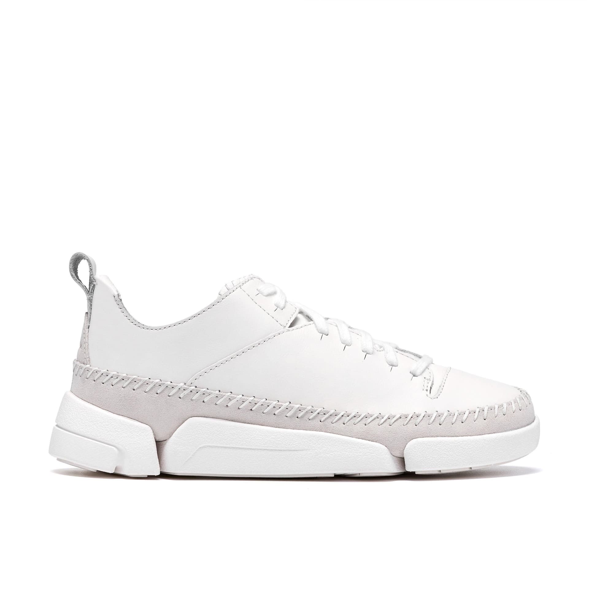 Clarks Clarks Men's Trigenic 2 Flex White Leather Trainers, Lace Up