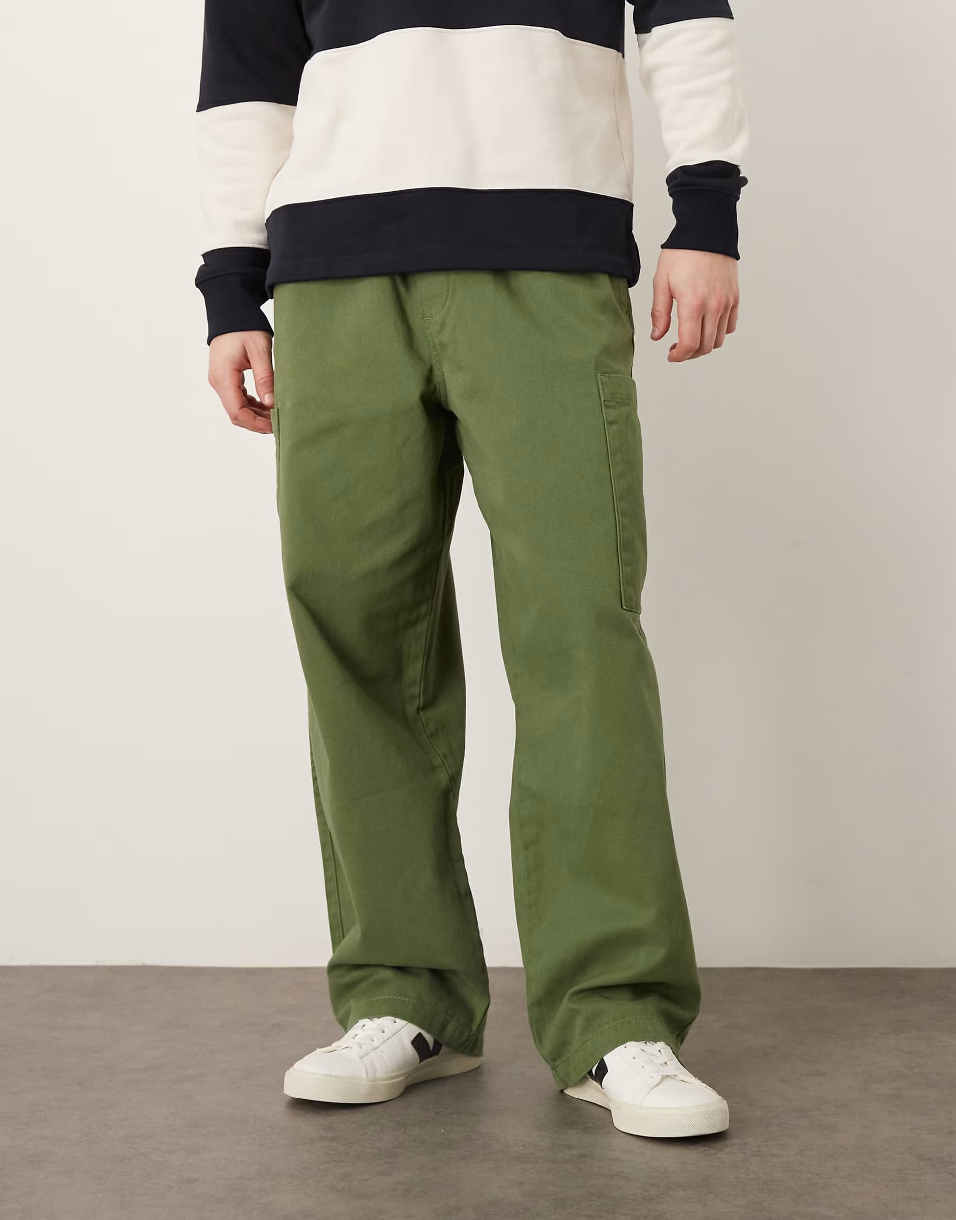 ASOS ASOS DESIGN Loose straight elasticated pull on cargo