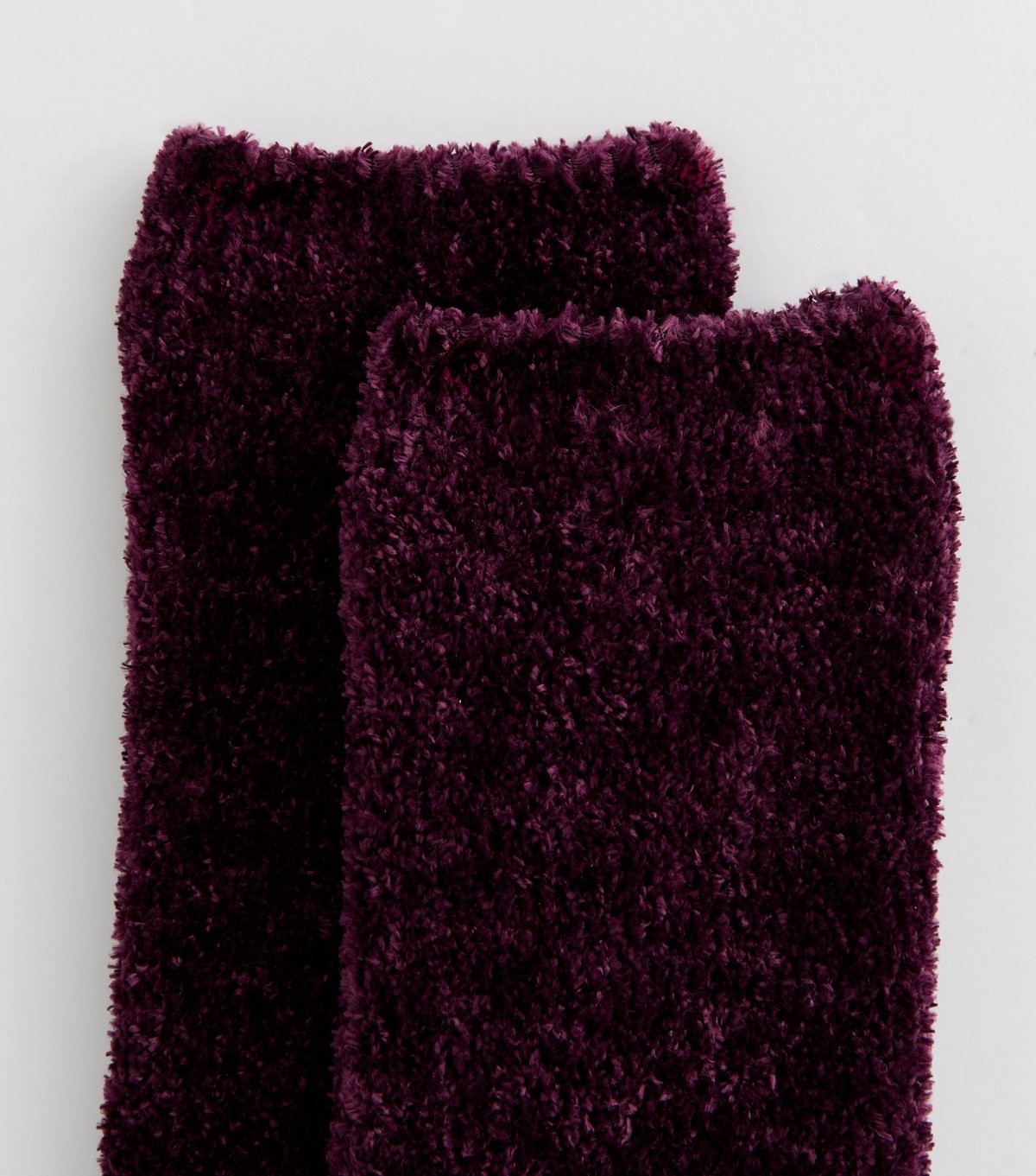 New Look Dark Purple Chenille Ankle Socks New Look - 2