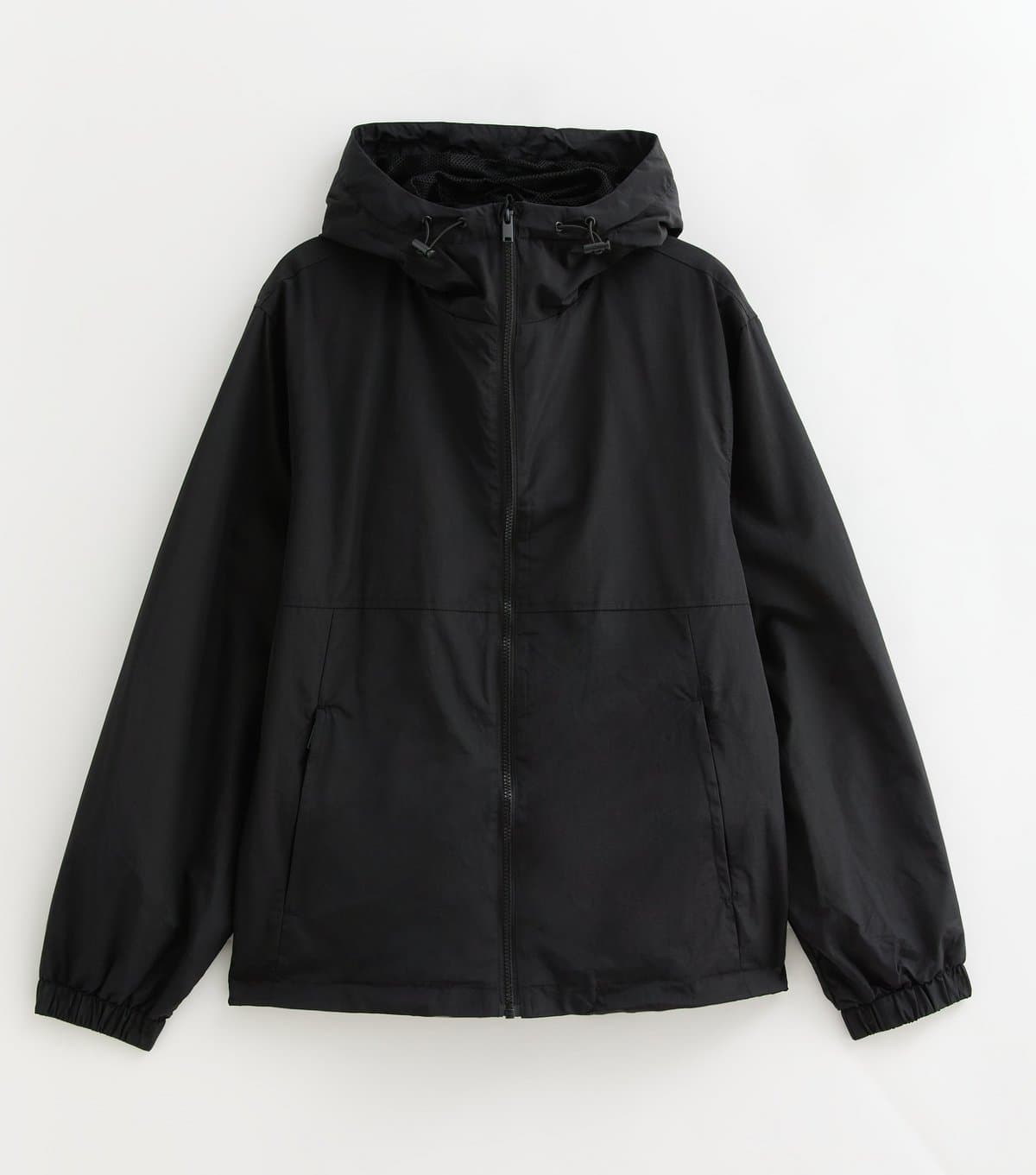 New Look Men's Black Regular Fit Short Windbreaker Jacket New Look