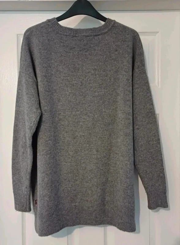 Joules Joules Meryl 80% Lambswool Embroidered Oversized Jumper - size 14/16