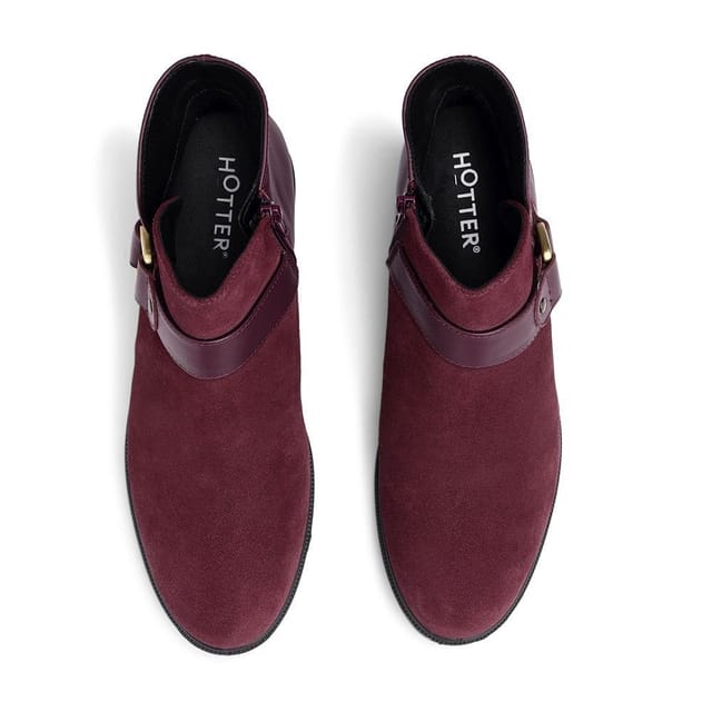 Hotter Hotter Women's 'Linton' Ankle Boots in Maroon - 3