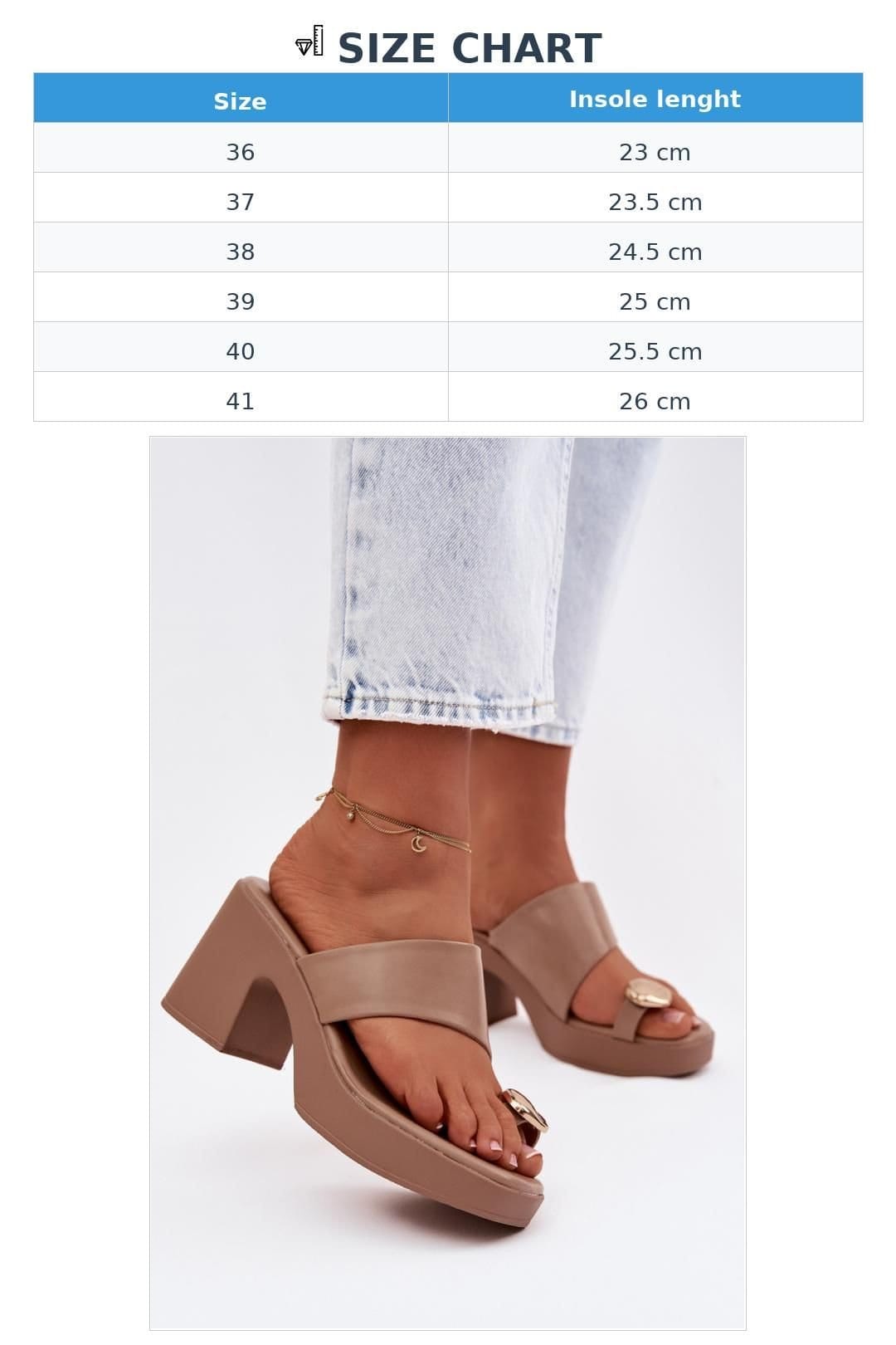 Love Lace Love Lace Women's Gold Detail Platform Heeled Sandals with Column Heel Comfort in Beige - 4