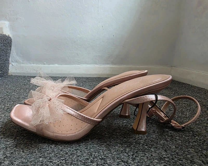 New Look New Look Comfort blush pink satin sandals