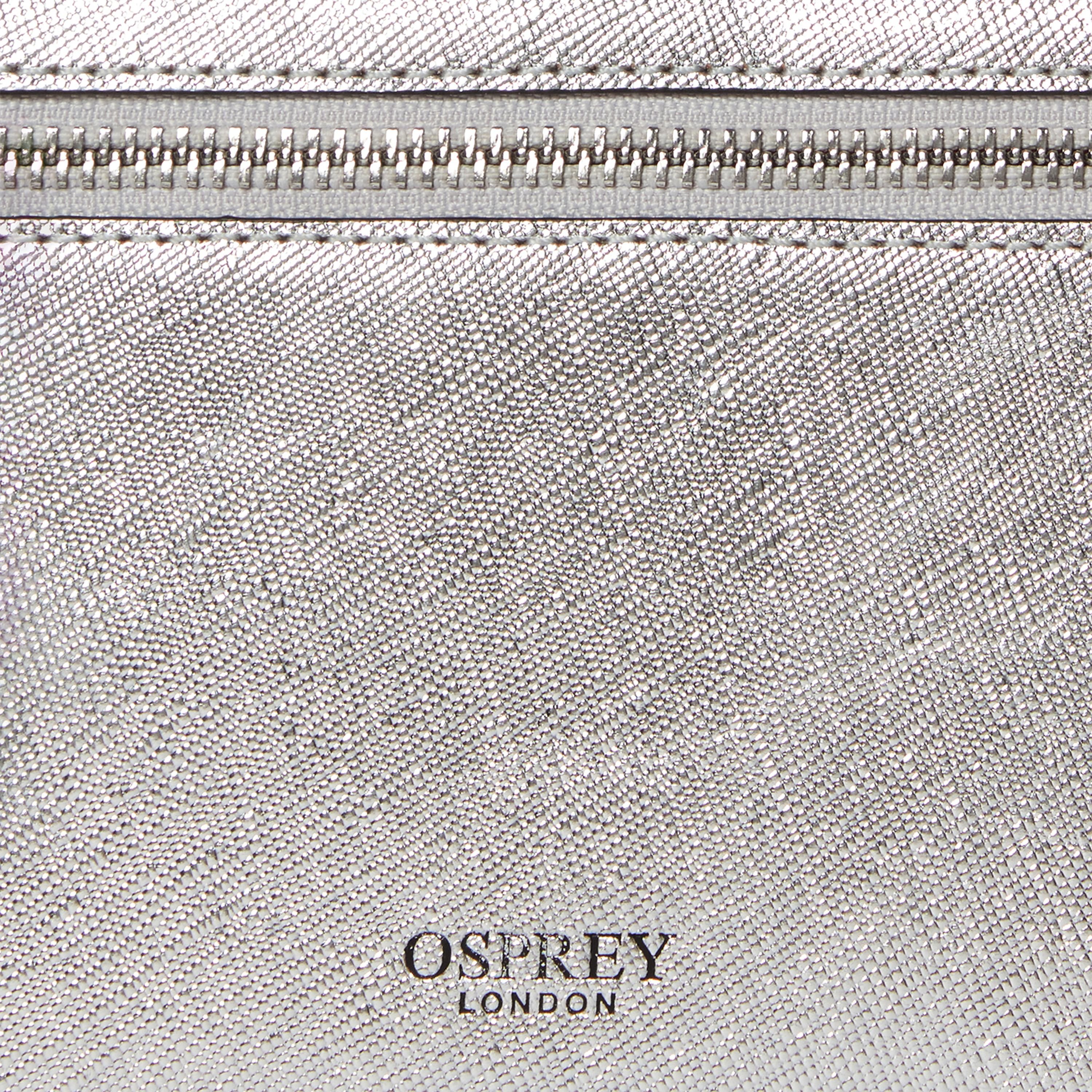 OSPREY LONDON OSPREY LONDON Women's The Ruby Leather Crossbody Clutch Bag in Metallic Silver - 4