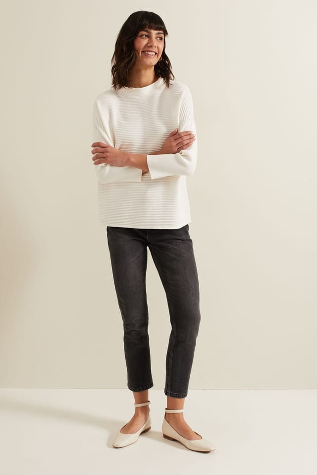 Phase Eight Phase Eight Women's Elise Ripple Jumper in Off-White - 3