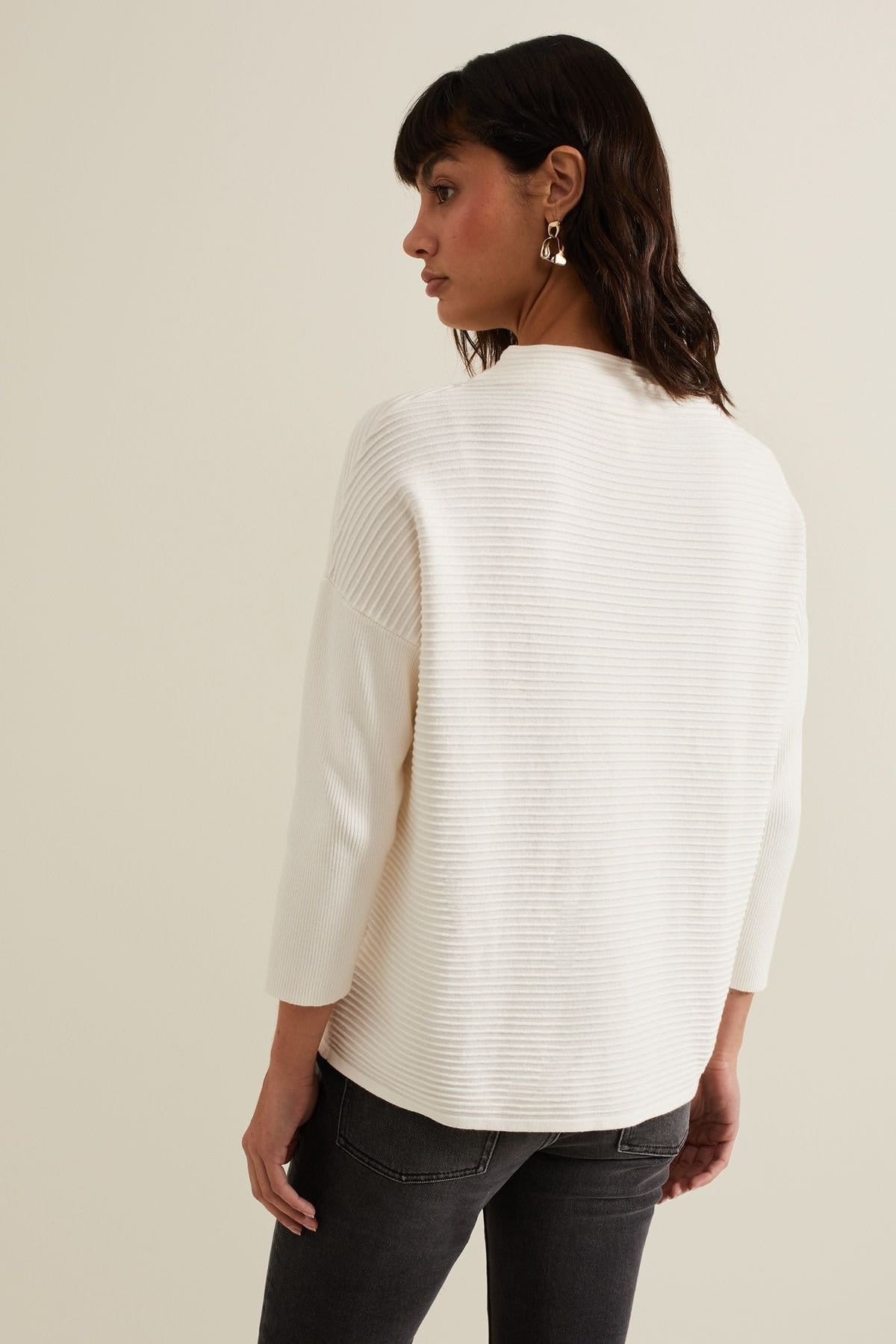 Phase Eight Phase Eight Women's Elise Ripple Jumper in Off-White - 4