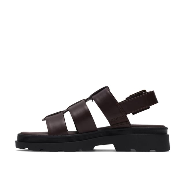 Clarks Clarks Women's Orinoco3 Strap Dark Brown Leather Flat Sandals - 2