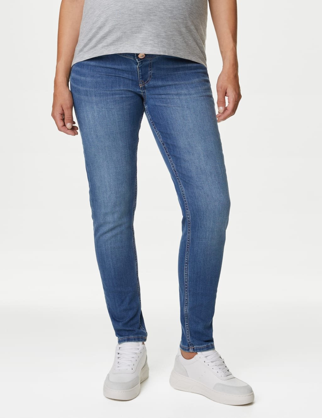 Marks & Spencer M&S Maternity Ivy Over Bump Skinny Jeans Medium Indigo - 3