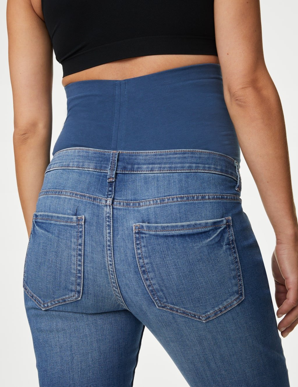 Marks & Spencer M&S Maternity Ivy Over Bump Skinny Jeans Medium Indigo - 4