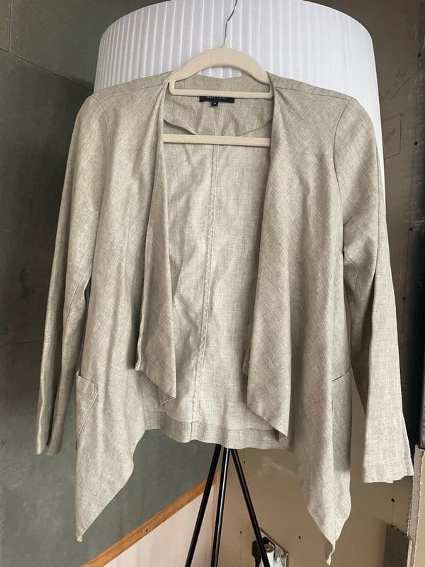 New Look Beige Linen Blend Kaftan Jacket