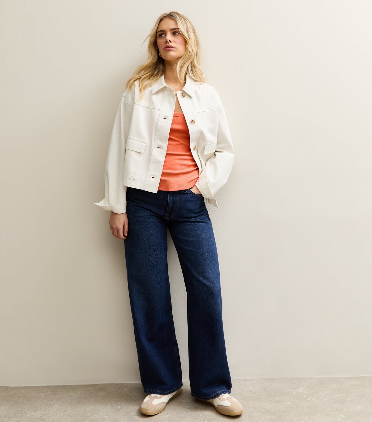 New Look Women's Bright Orange Square Neck Vest Top New Look - 3