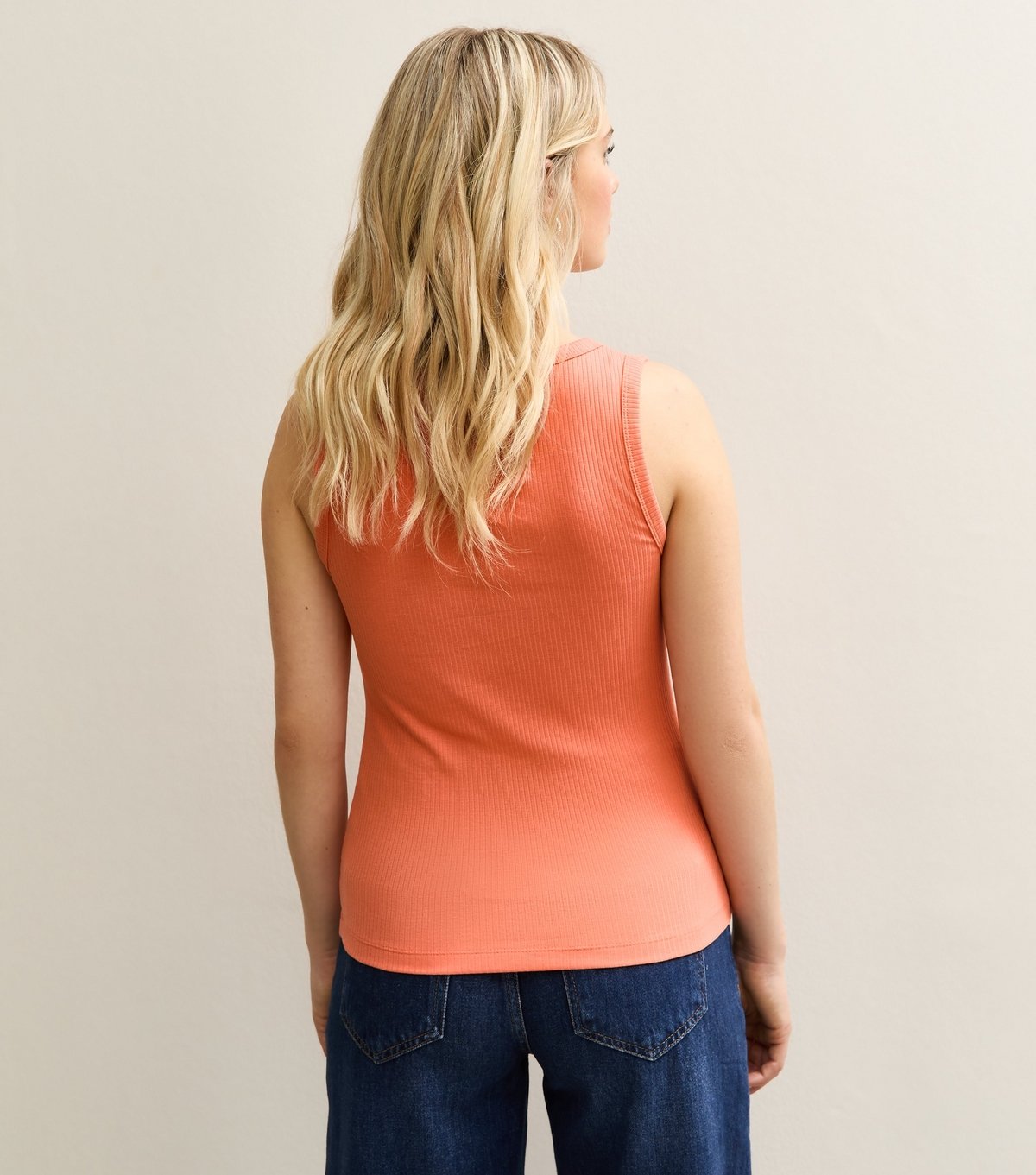 New Look Women's Bright Orange Square Neck Vest Top New Look - 4