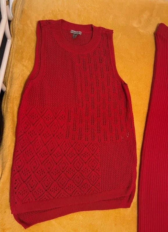 River Island River island red knitted co ord set