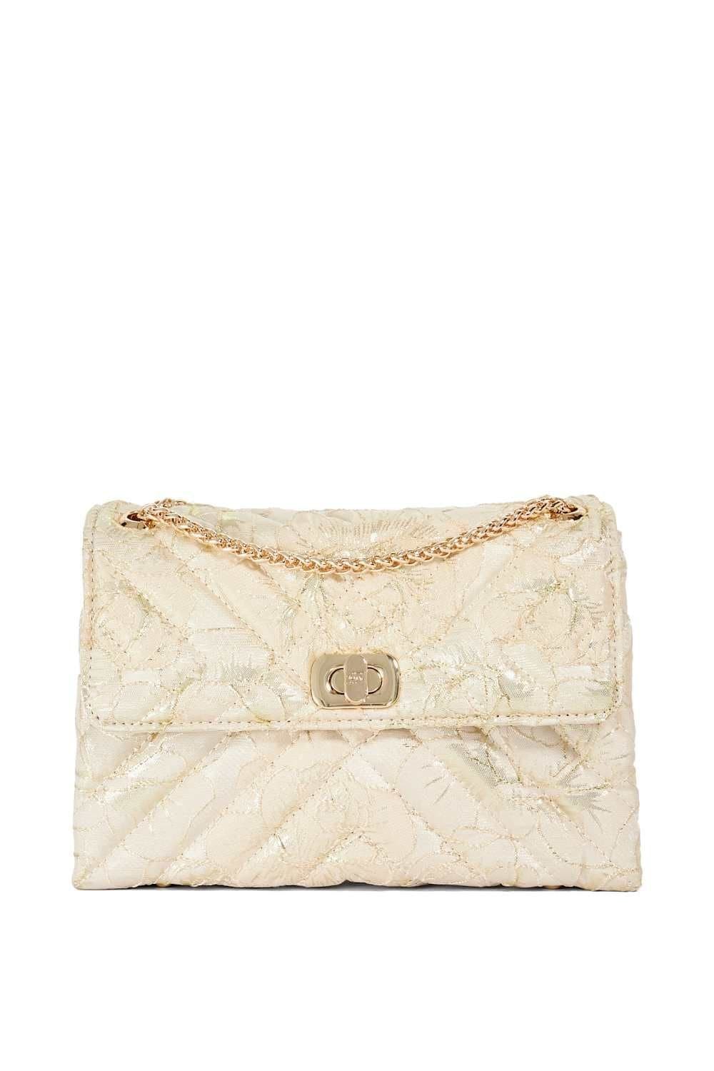 Dune London Dune London Metallics Quilted Lace Shoulder Bag
