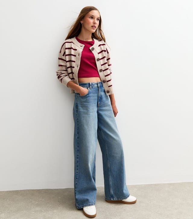 New Look Girls' Dark Burgundy Short Sleeve Baby Tee Top New Look - 3