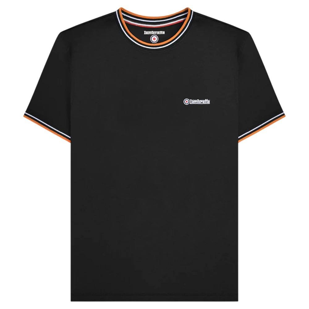 Lambretta Lambretta Men's AW24 Twin Tip Pique T-Shirt in Jet Black - 3