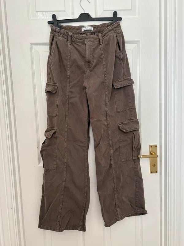Bershka bershka brown denim cargos