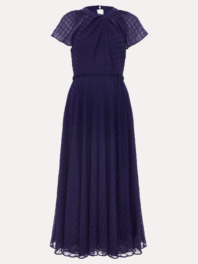 Phase Eight Phase Eight Women's Gwen Pleated Textured Dress in Dark Navy - 2