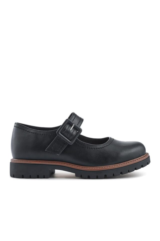 Pavers Pavers Women's Wide Fit Touch-Fasten Chunky Mary Janes in Black - 2