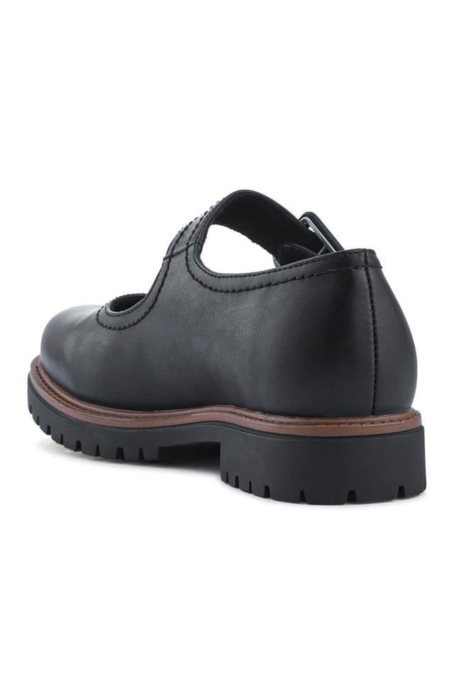 Pavers Pavers Women's Wide Fit Touch-Fasten Chunky Mary Janes in Black - 3