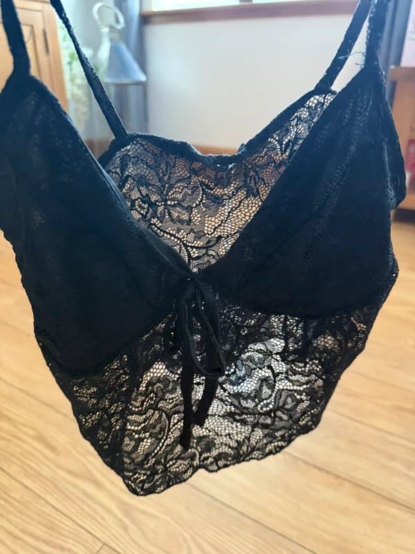 Bershka Black lace bralette