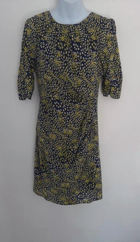 Whistles Whistles silk blend printed wrap detail womens dress UK size 10