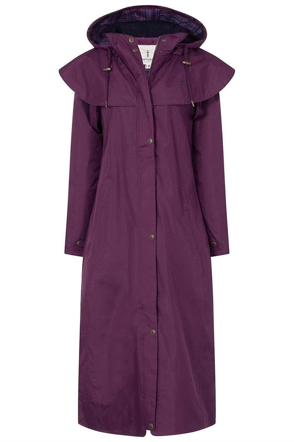 Lighthouse Clothing Lighthouse Clothing Women's Outback Full Length Waterproof Raincoat in Purple - 2