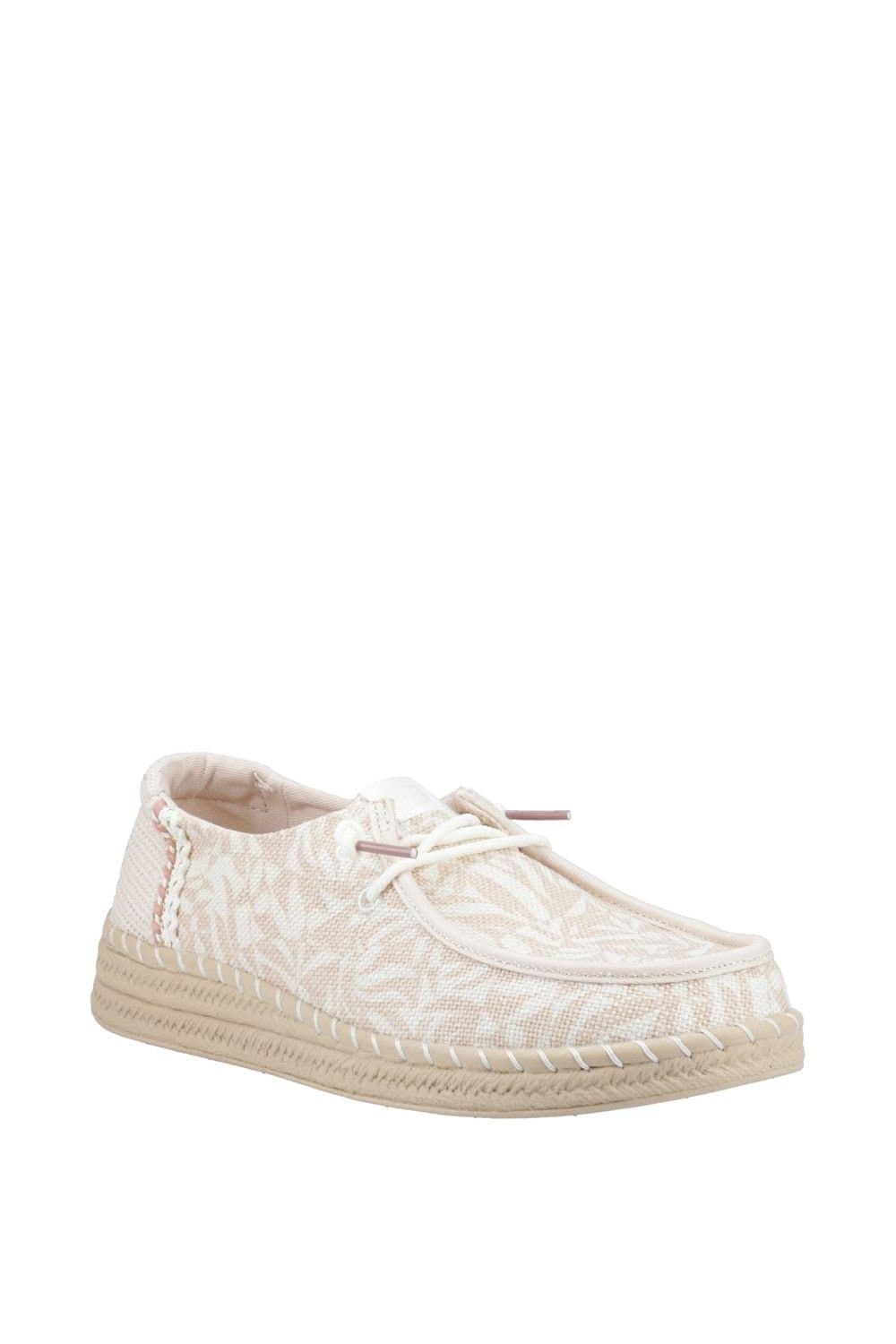 Hey Dude Hey Dude Women's Wendy Espadrille Retro Palm Shoes in Pale Pink