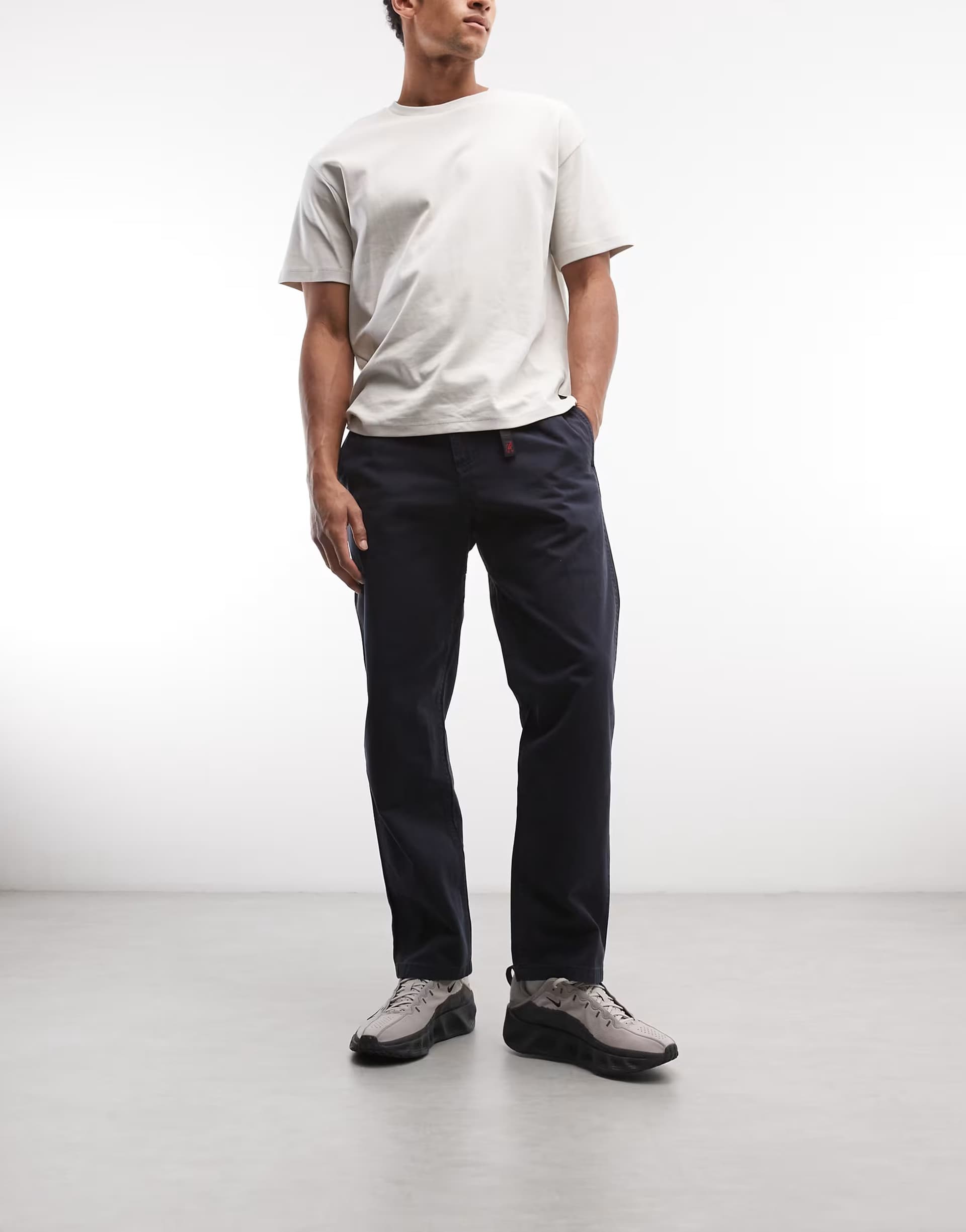 ASOS Gramicci tapered fit g-pant trousers in navy
