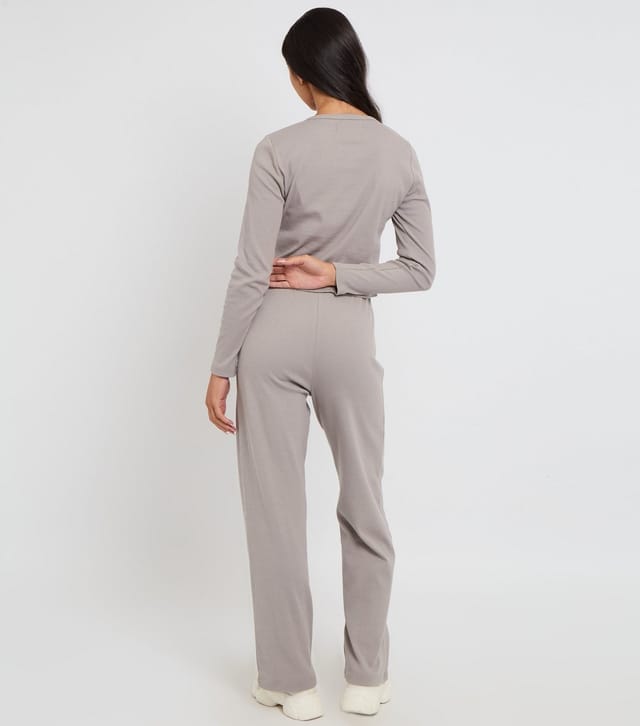 Urban Bliss Women's Light Grey Long Sleeve Button Front Top Urban Bliss New Look - 3