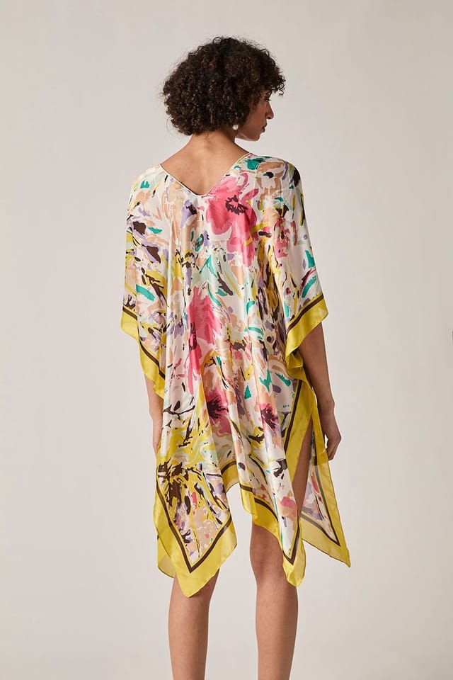James Lakeland James Lakeland Women's Yellow Floral Mosaic Kaftan - 2