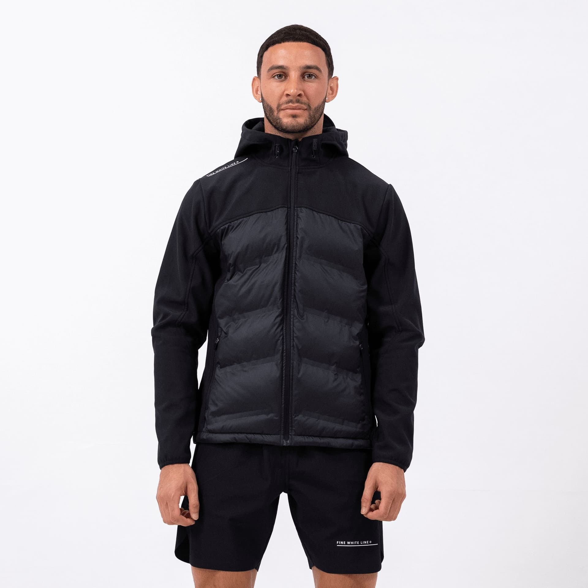 Fine White Line Fine White Line Men's Satellite Hybrid Softshell Jacket in Black