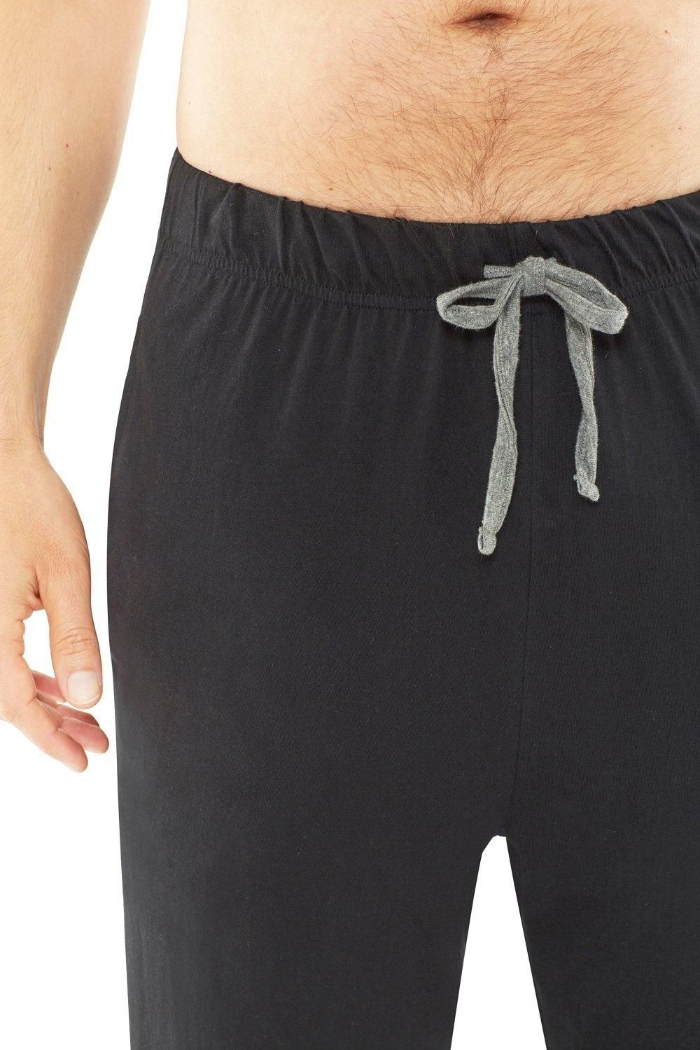 Just Essentials Just Essentials Men's Mens Jersey Pyjama Trousers in Black - 4