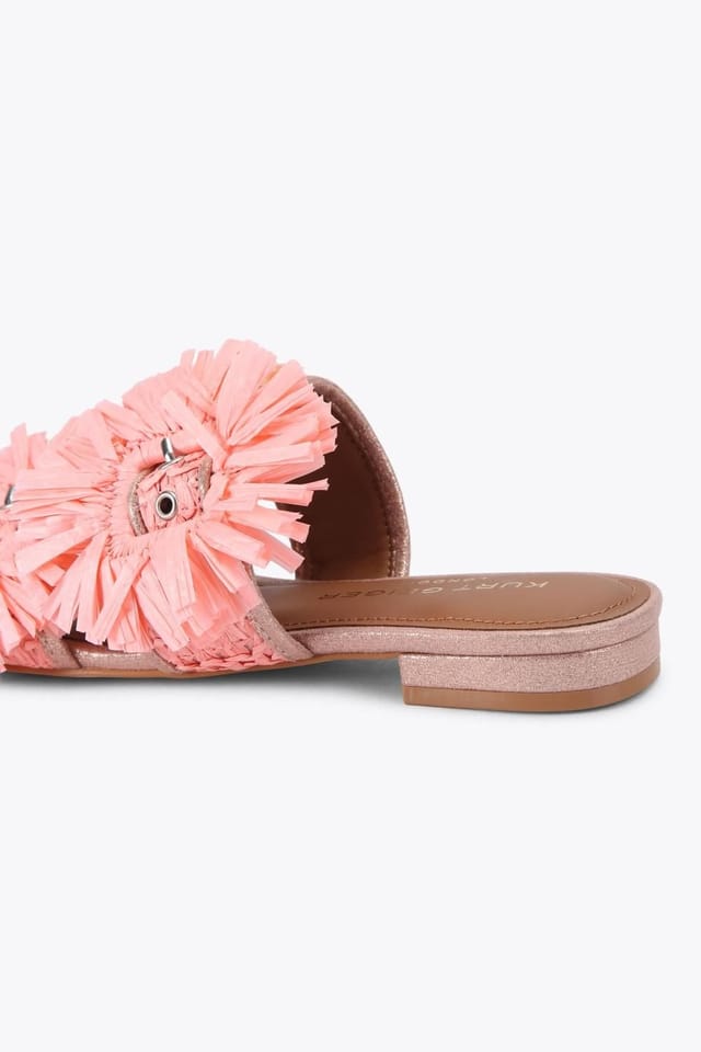 Kurt Geiger London Kurt Geiger London Women's 'Raffia Buckle Flat Sdl' Sandals in Pink - 3