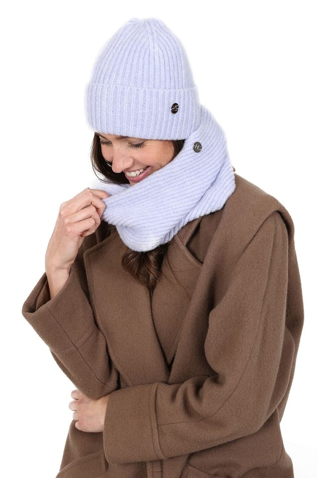 Hot Squash Hot Squash Women's Womens Ribbed Snood in Lilac - 2