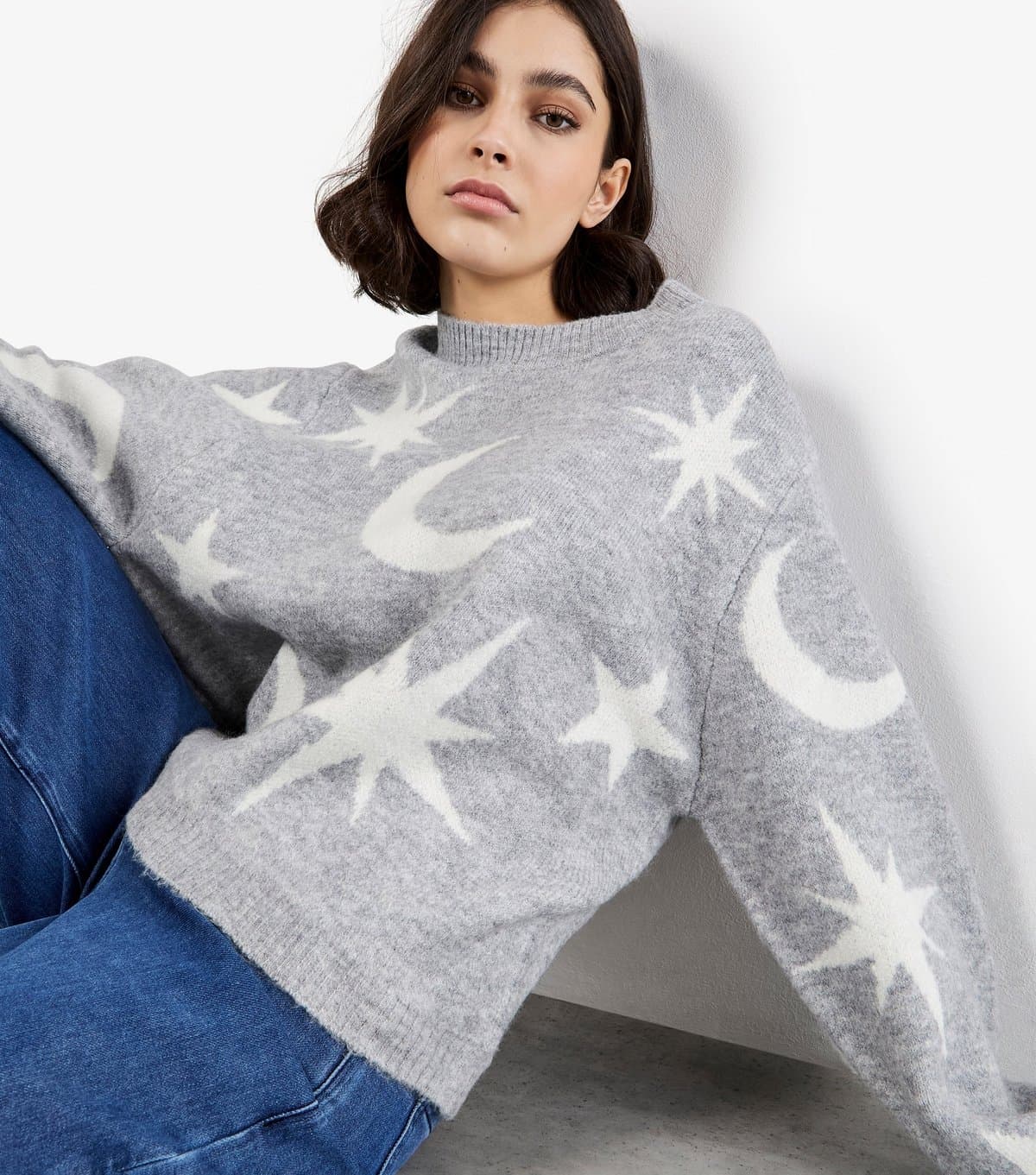 Apricot Women's Light Grey Constellation Jumper Apricot New Look