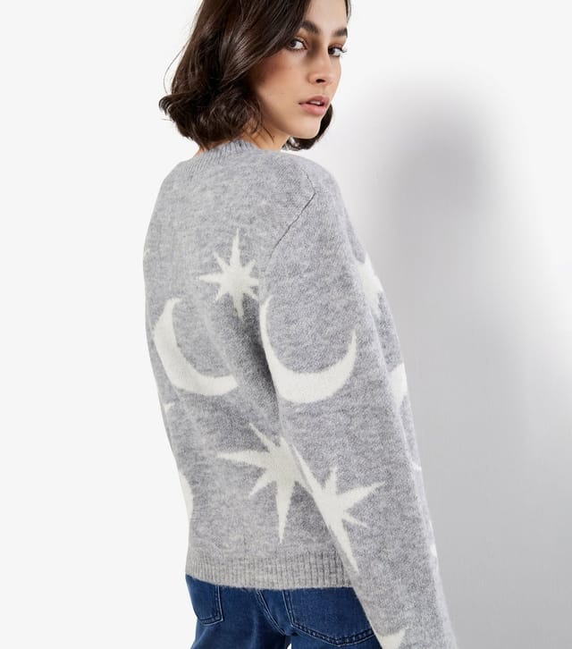 Apricot Women's Light Grey Constellation Jumper Apricot New Look - 3