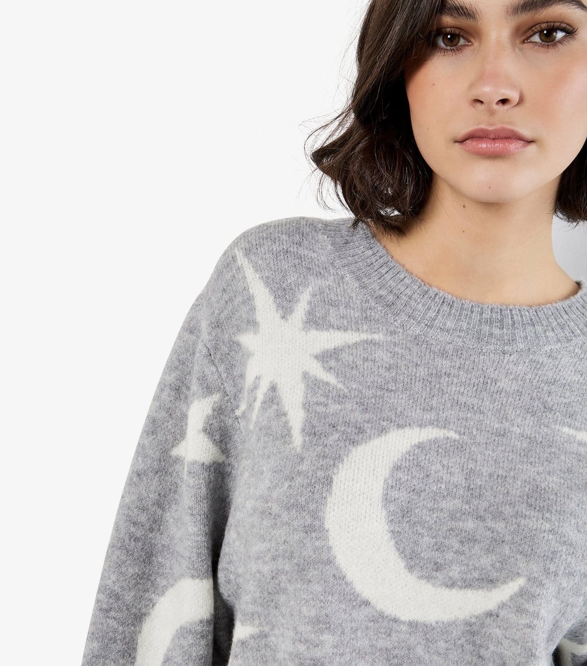 Apricot Women's Light Grey Constellation Jumper Apricot New Look - 4