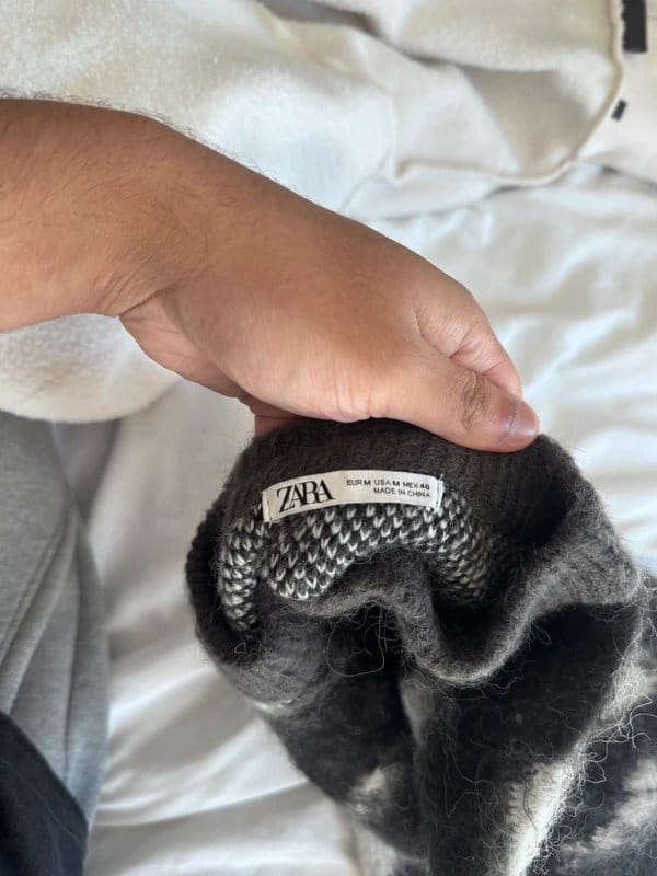 Zara Zara Mohair Knitted Jumper - Black/White - M - 1