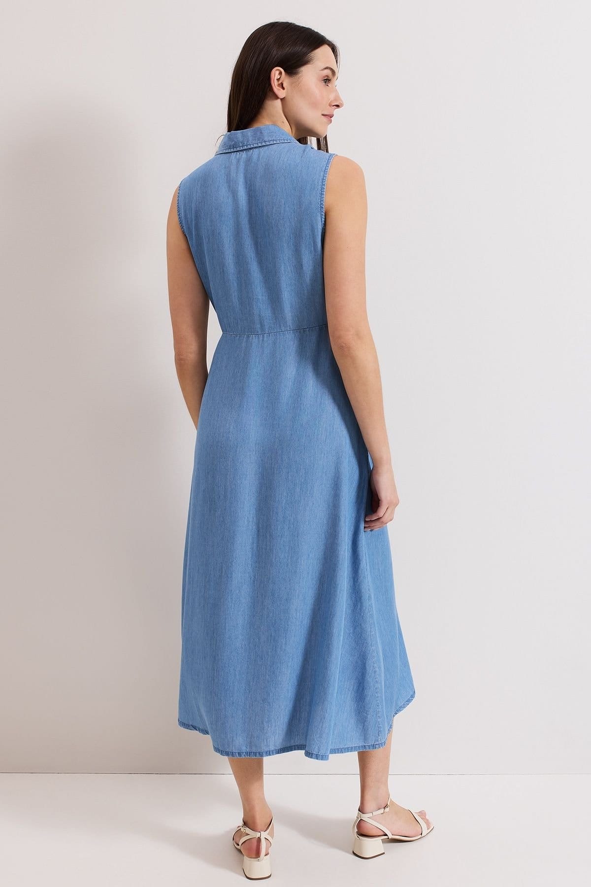 Phase Eight Phase Eight Women's Becky Chambray Dress in Light Blue - 4