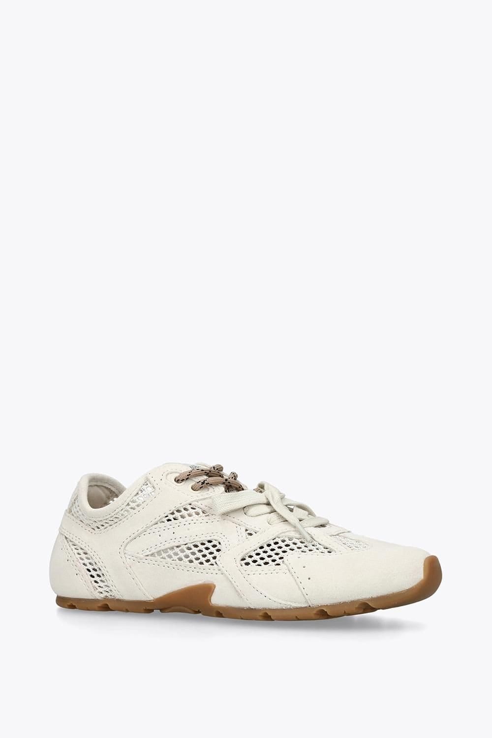 Steve Madden STEVE MADDEN Women's 'Aziel White Mesh' Suede Trainers - 4