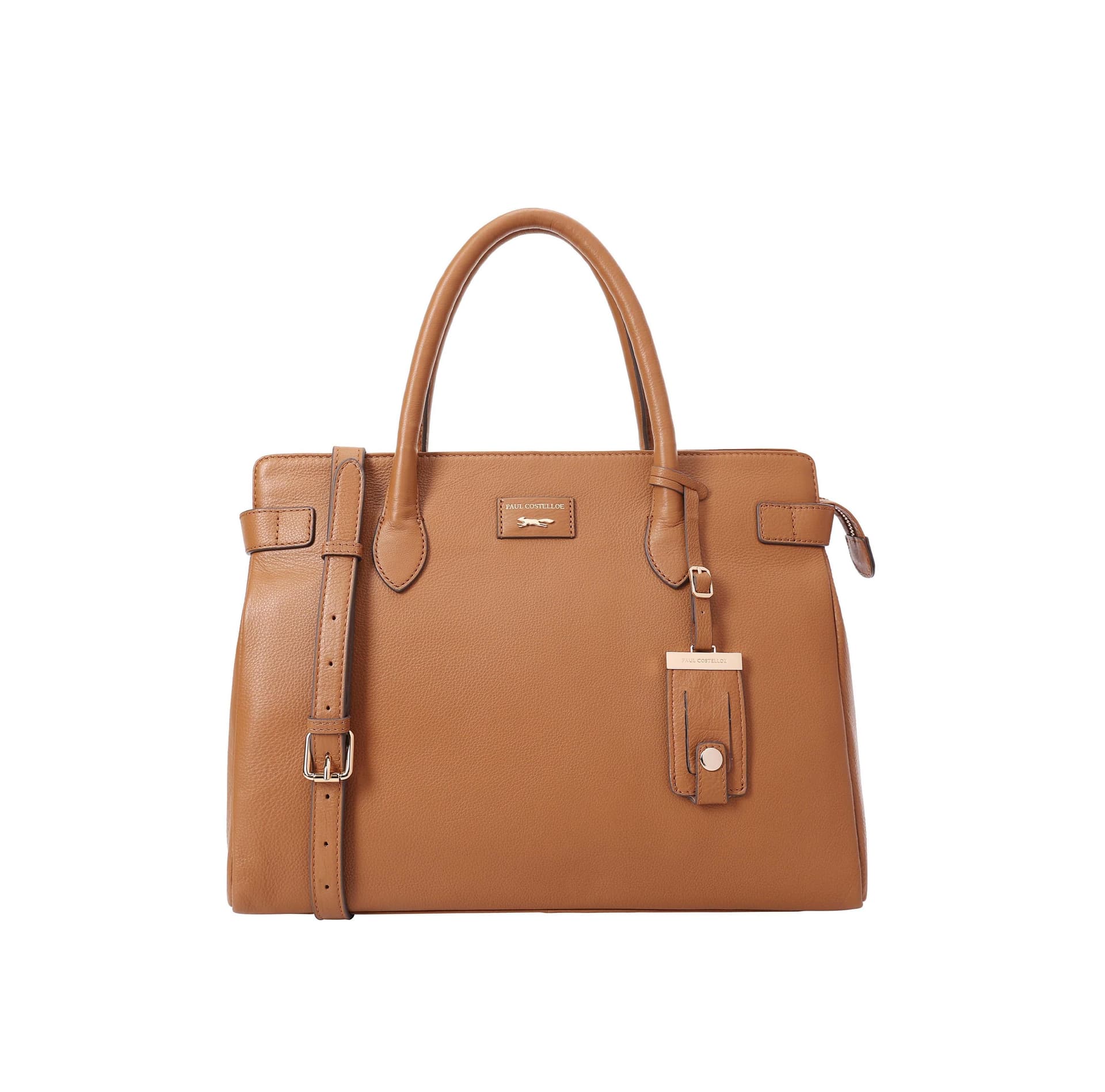 Paul Costelloe Paul Costelloe Women's Etichetta Mini Day Leather Day Bag in Brown