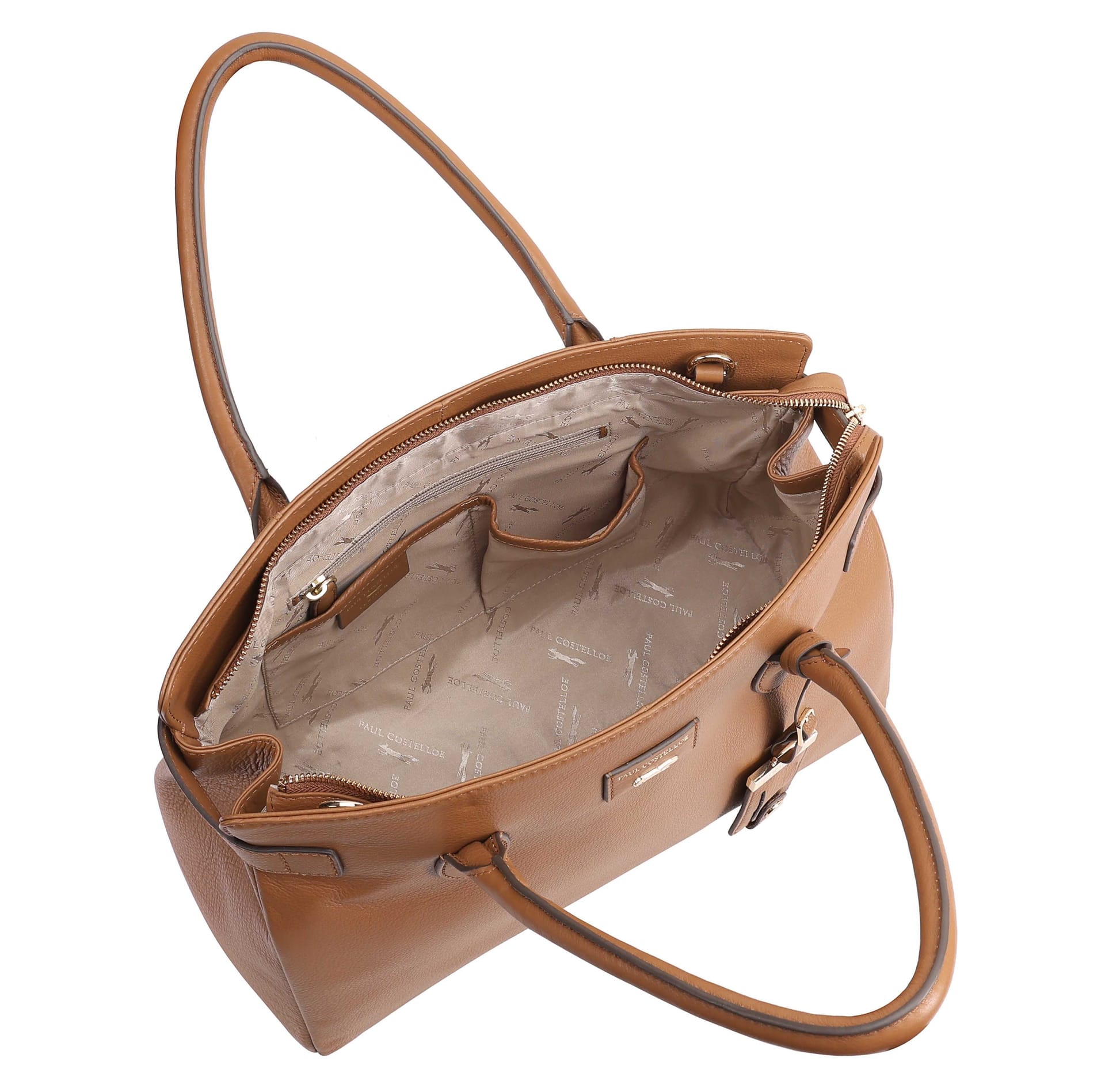 Paul Costelloe Paul Costelloe Women's Etichetta Mini Day Leather Day Bag in Brown - 4