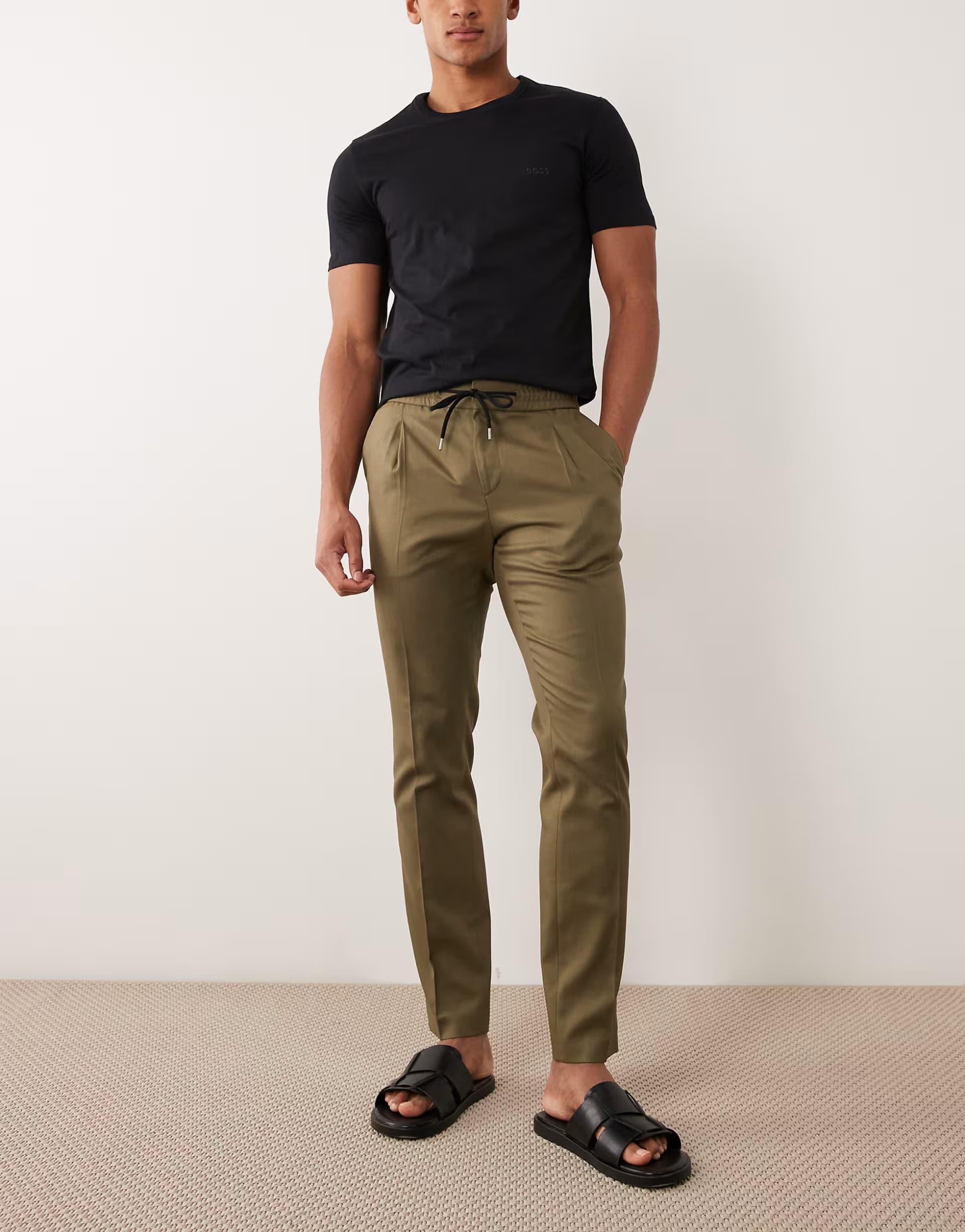 ASOS ASOS Hugo Red Mid Green Smart Slim Fit Trousers