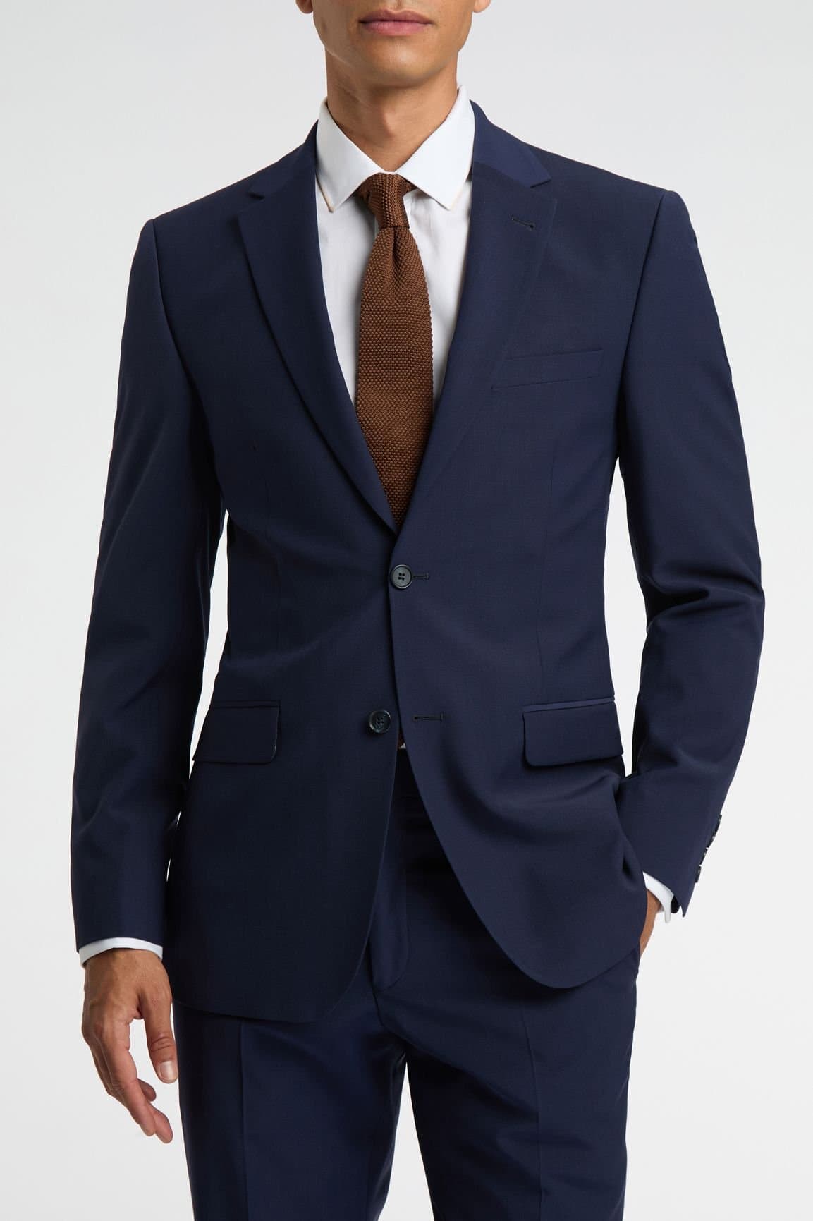 Racing Green Racing Green Navy Blue Regular Fit Jacket