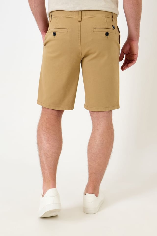 Saltwell Saltwell Men's Stretch Cotton Canvas Shorts in Beige - 2