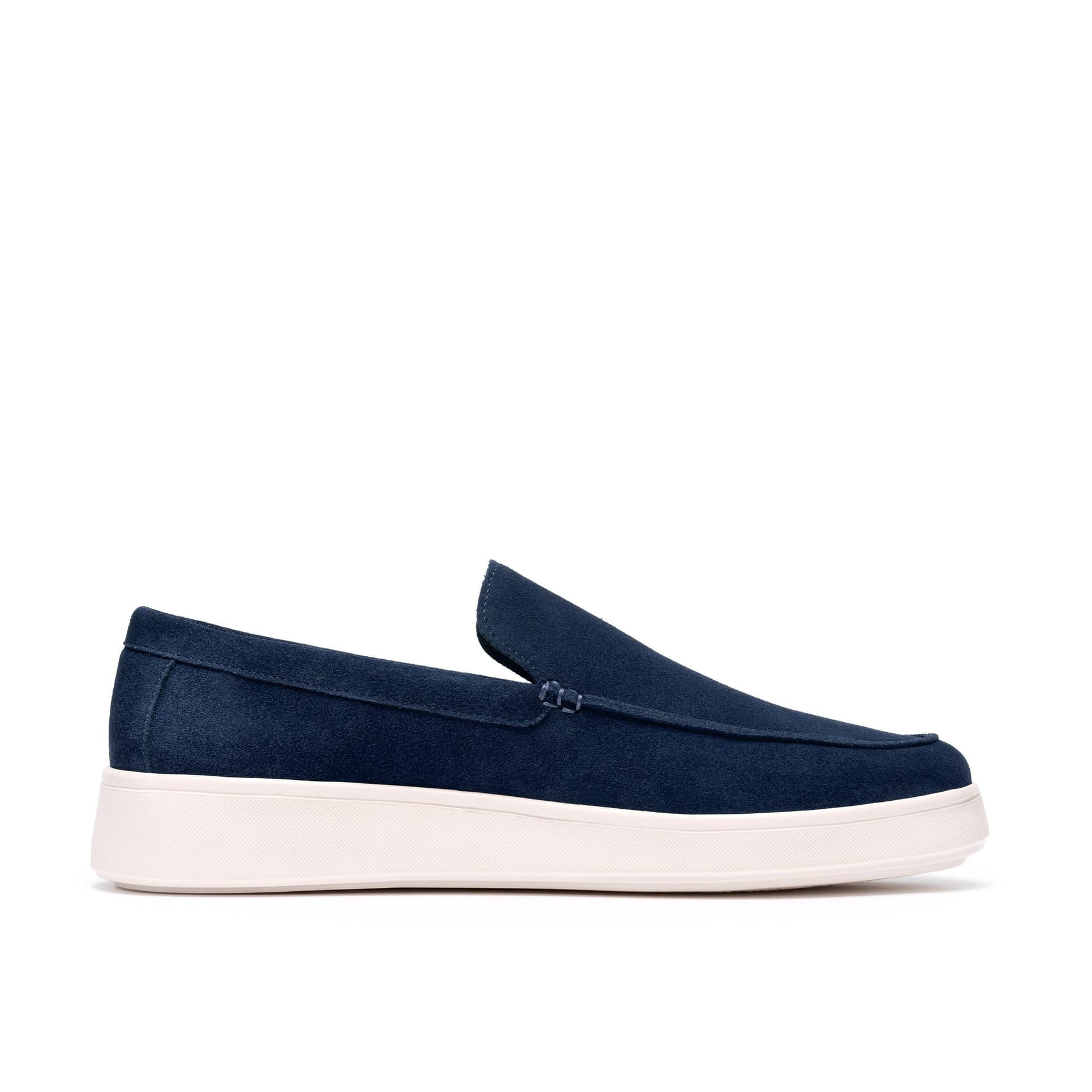 Clarks Clarks Men's Morford Lo Navy Suede Loafers, Slip Ons in Blue