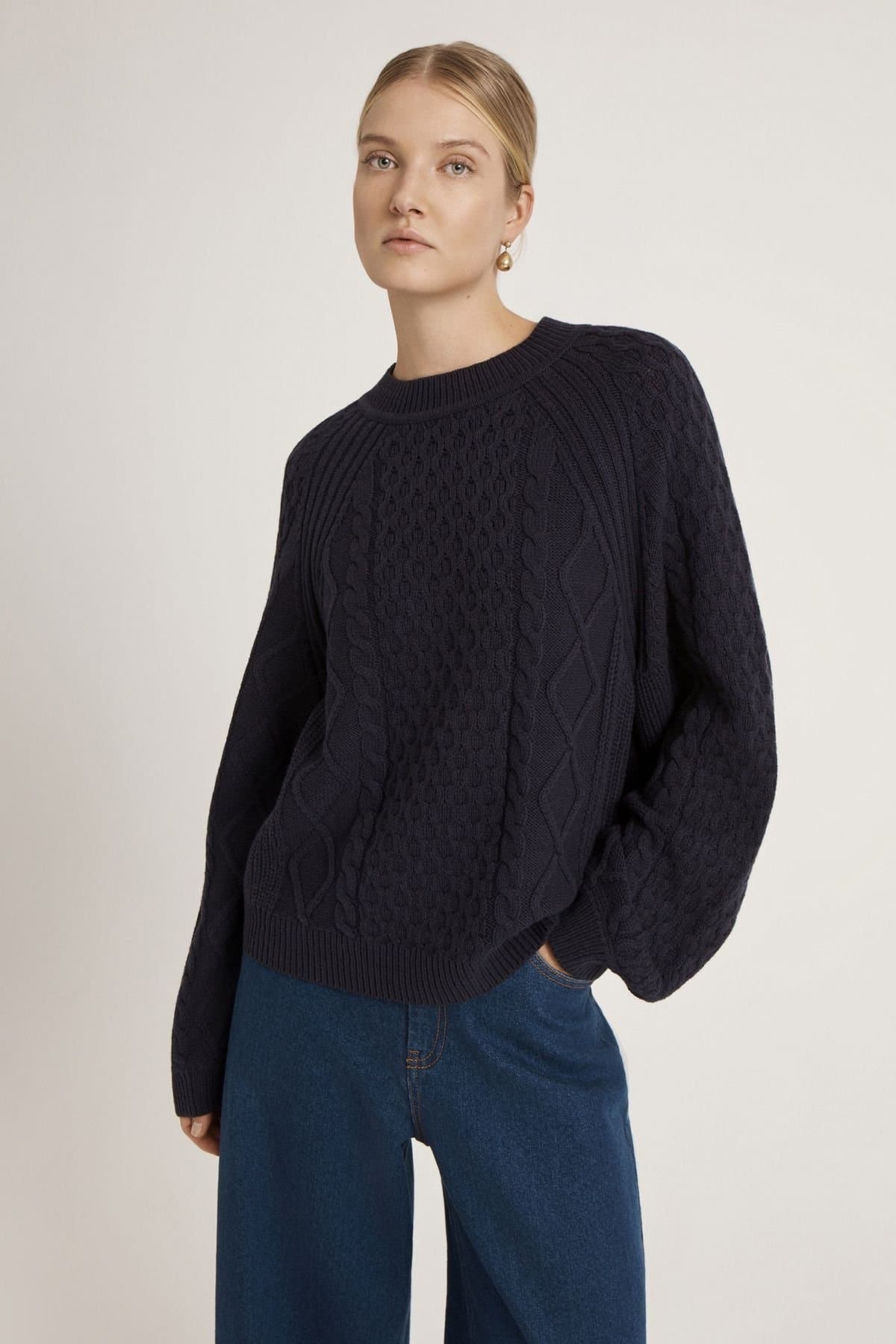Finery London Finery London Dark Navy Crew Neck Knitted Jumper