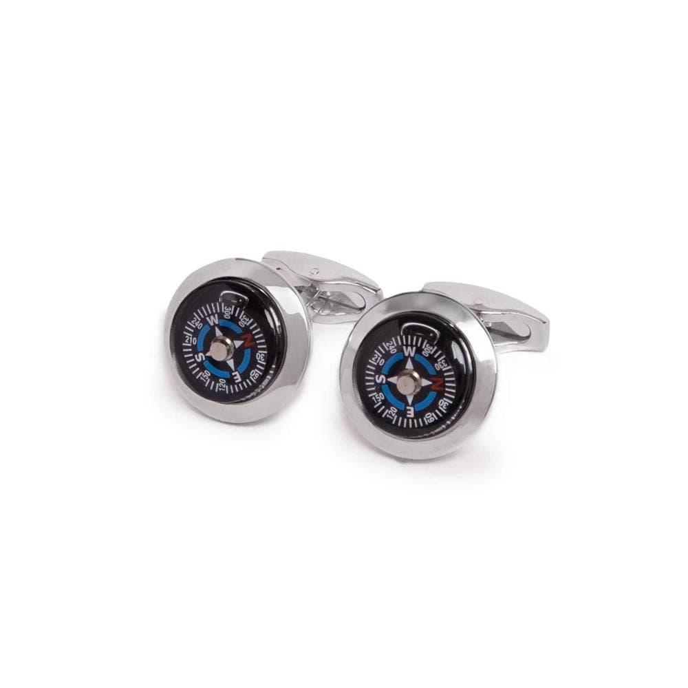 Kennett Kennett Men's Compass Cufflinks - For the Adventurous Gentleman in Silver